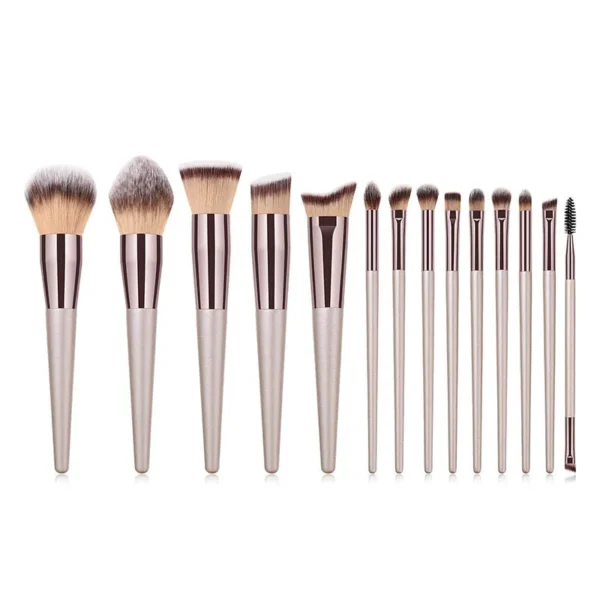 Conjunto de pincéis de maquiagem champanhe - Imagem 8