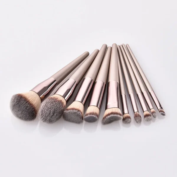 Conjunto de pincéis de maquiagem champanhe - Imagem 6