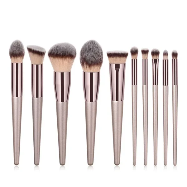 Conjunto de pincéis de maquiagem champanhe - Imagem 2