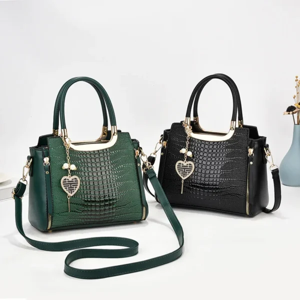 Bolsa crossbody de cor sólida feminina, detalhes trançados - Imagem 4
