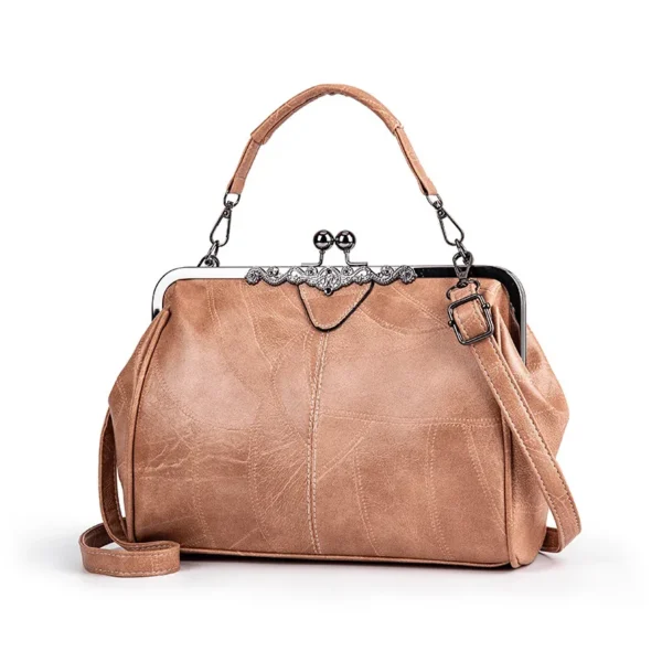 Bolsa Retrô para mulheres fosco couro do plutônio - Imagem 11