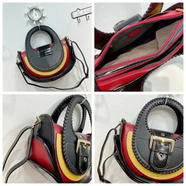 Bolsa de couro de luxo designer  marca crossbody  casual - Imagem 5