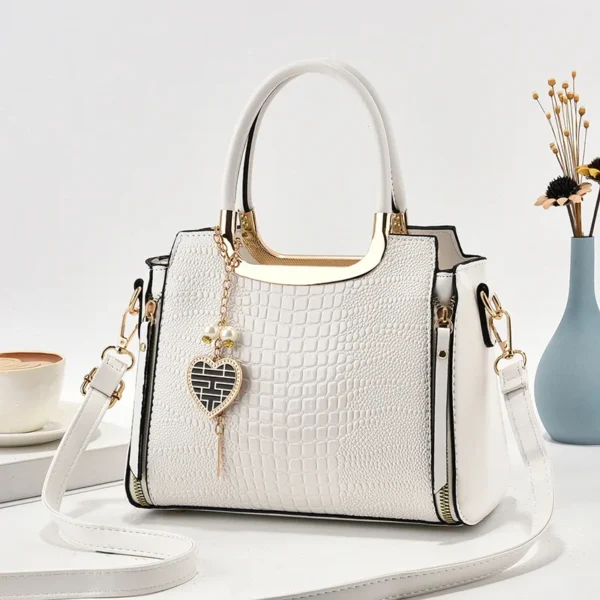 Bolsa crossbody de cor sólida feminina, detalhes trançados - Imagem 6