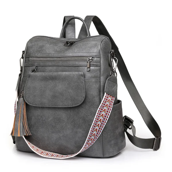 Moda feminina mochilas designer bolsa de ombro mochila de couro macio - Imagem 8