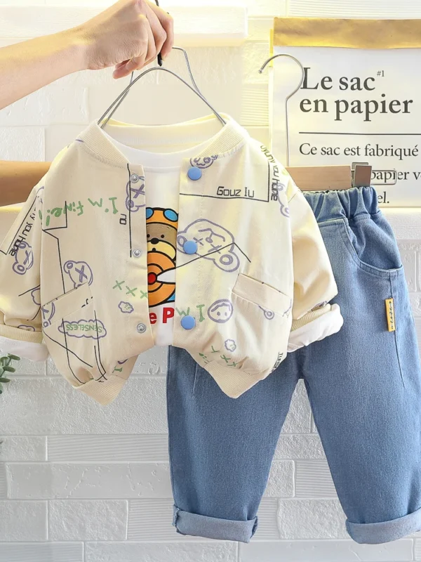 Conjunto 3 pçs para meninos de 0 a 5 anos