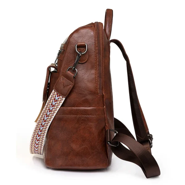 Moda feminina mochilas designer bolsa de ombro mochila de couro macio - Imagem 4