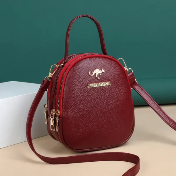 Bolsa três camadas de couro plutônio de luxo - Imagem 6