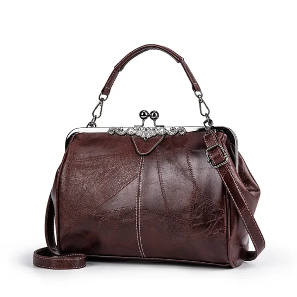 Bolsa Retrô para mulheres fosco couro do plutônio - Imagem 12