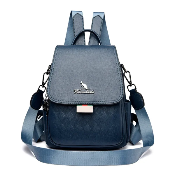 Mochila de couro de alta qualidade moda feminina saco de viagem de alta capacidade - Imagem 8
