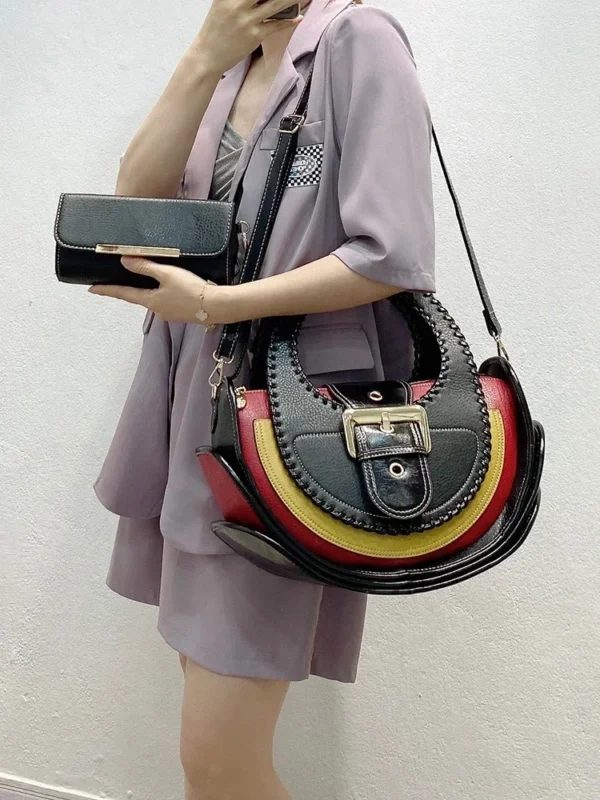 Bolsa de couro de luxo designer  marca crossbody  casual - Imagem 11