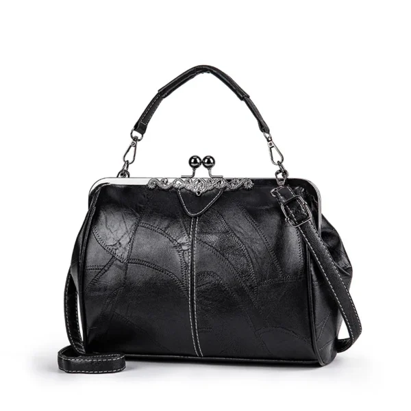 Bolsa Retrô para mulheres fosco couro do plutônio - Imagem 8
