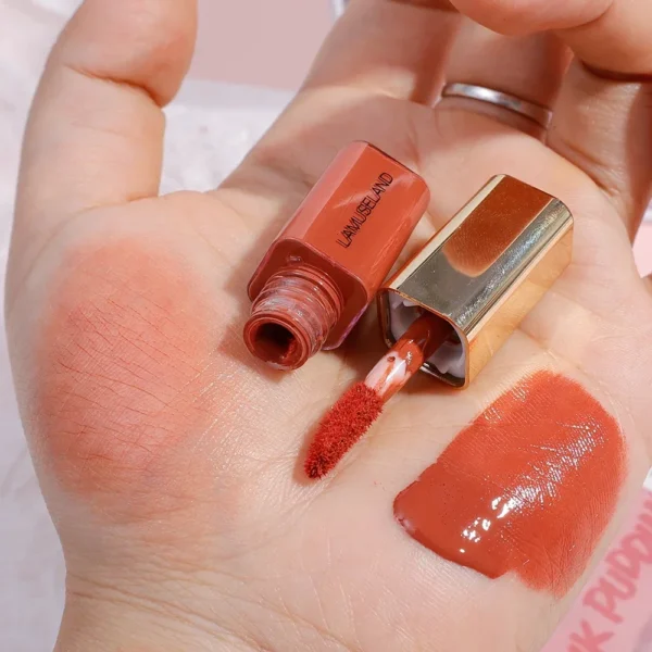 Mini blush líquido fosco, de longa duração, sedoso, suave, bochecha, blush, iluminador, bastão, maquiagem de contorno à prova d'água - Imagem 5