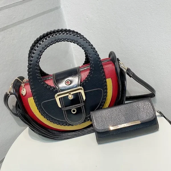 Bolsa de couro de luxo designer  marca crossbody  casual - Imagem 4