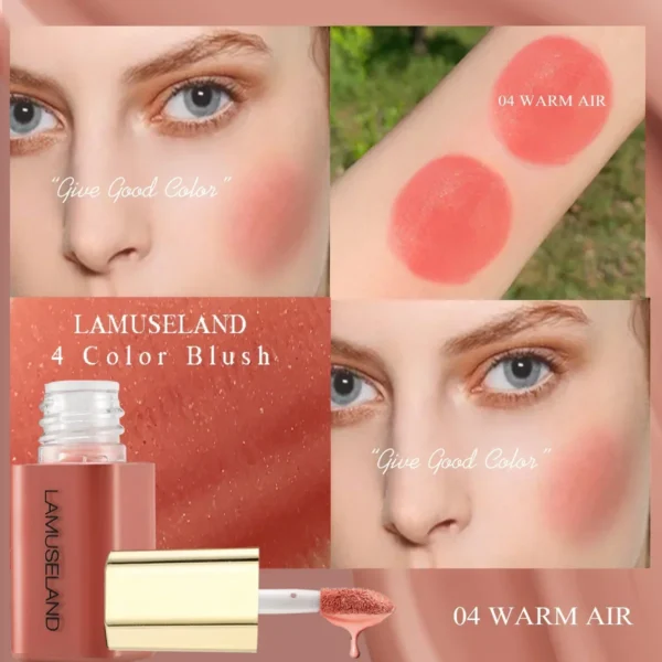 Mini blush líquido fosco, de longa duração, sedoso, suave, bochecha, blush, iluminador, bastão, maquiagem de contorno à prova d'água - Imagem 7