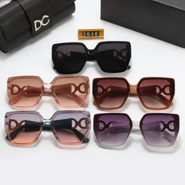 Óculos de sol marca luxo designer feminino retro quadrado grande quadro uv400 - Imagem 6