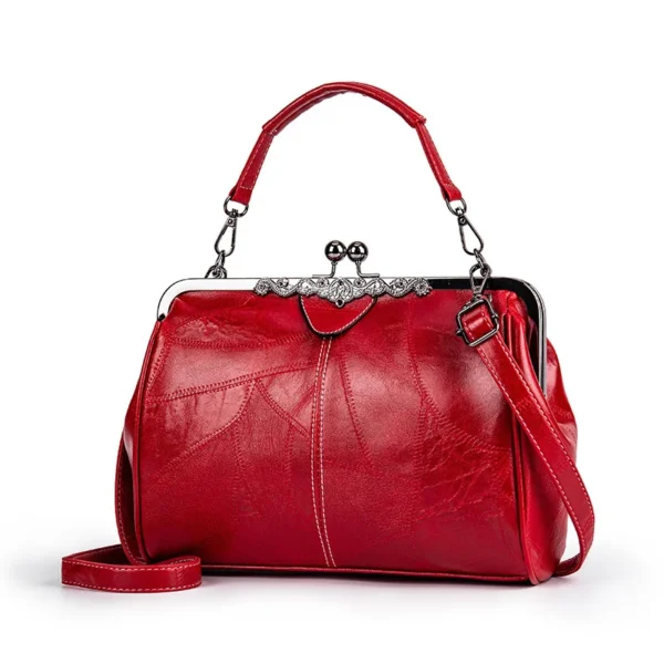 Bolsa Retrô para mulheres fosco couro do plutônio - Imagem 10