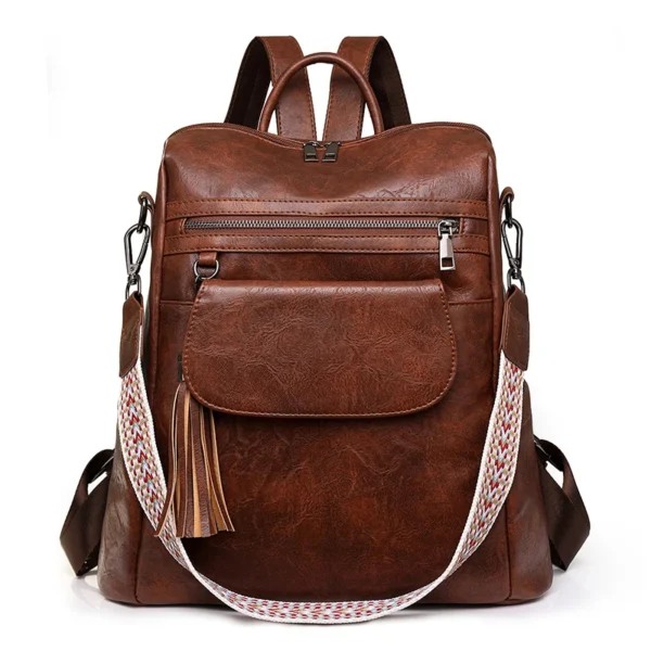 Moda feminina mochilas designer bolsa de ombro mochila de couro macio - Imagem 2