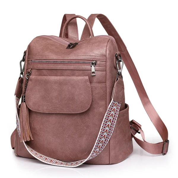 Moda feminina mochilas designer bolsa de ombro mochila de couro macio - Imagem 9
