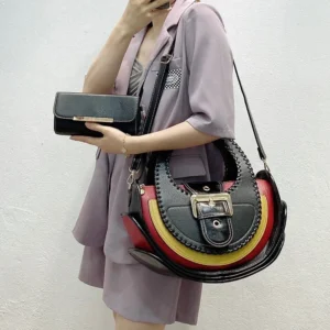 Bolsa de couro de luxo designer  marca crossbody  casual