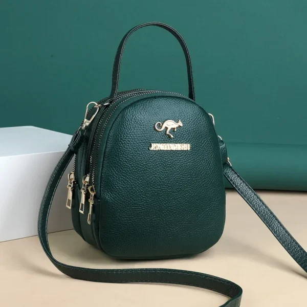 Bolsa três camadas de couro plutônio de luxo - Imagem 7
