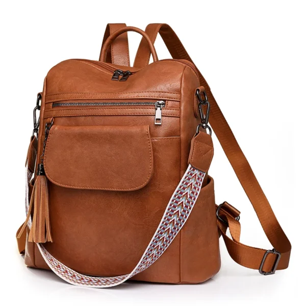 Moda feminina mochilas designer bolsa de ombro mochila de couro macio - Imagem 7