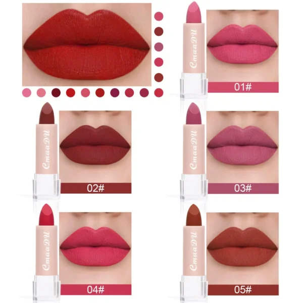 Batom Matte  Veludo Líquido Rico Acabamento Fosco Batom Lipgloss à prova d'água - Imagem 2