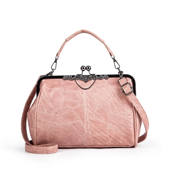 Bolsa Retrô para mulheres fosco couro do plutônio - Imagem 9