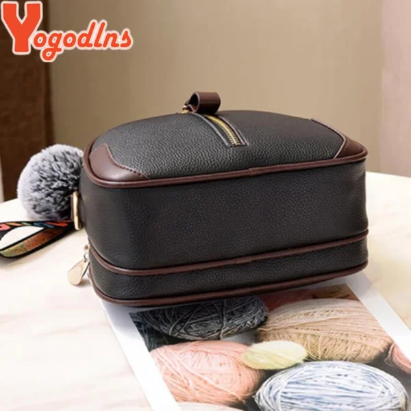 Bolsa de ombro para mulheres designer de alça superior de couro PU. - Imagem 3