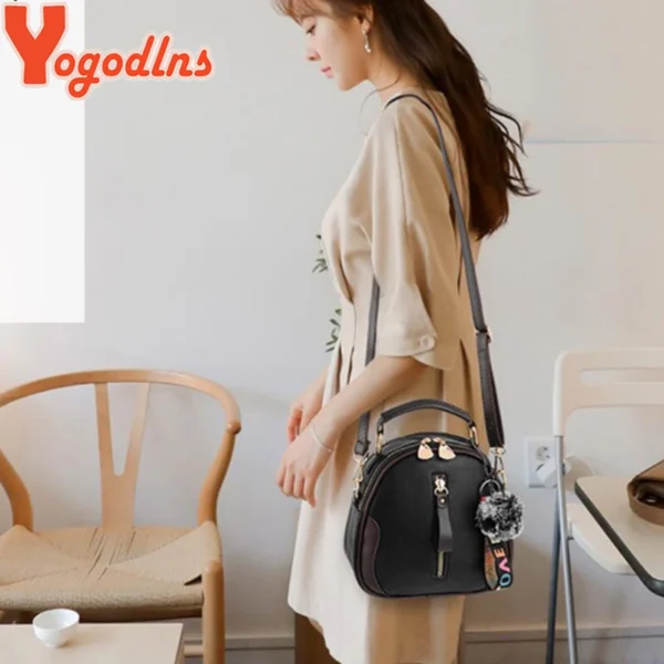 Bolsa de ombro para mulheres designer de alça superior de couro PU. - Imagem 6