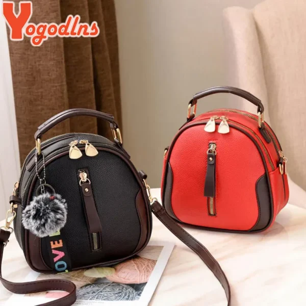 Bolsa de ombro para mulheres designer de alça superior de couro PU. - Imagem 2