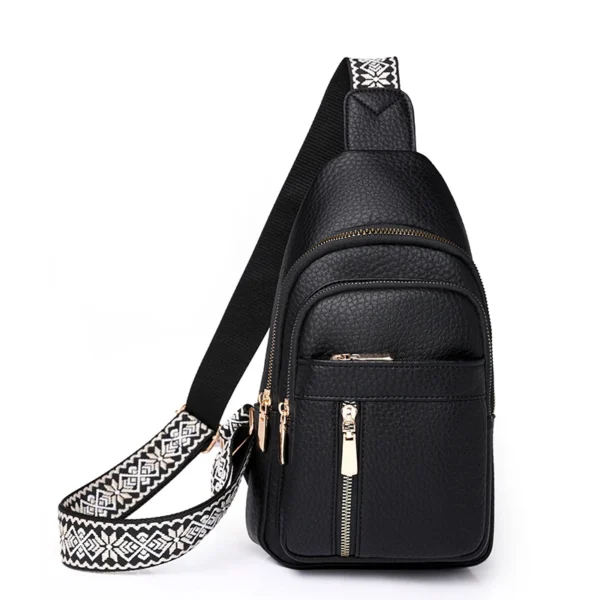Bolsa de peito de couro do plutônio casual crossbody - Imagem 7