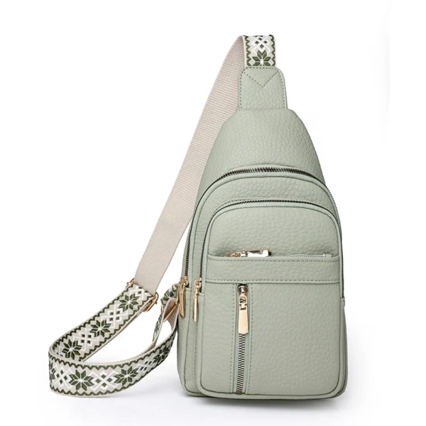 Bolsa de peito de couro do plutônio casual crossbody - Imagem 8