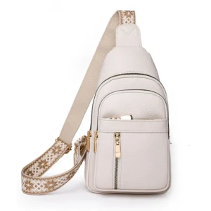 Bolsa de peito de couro do plutônio casual crossbody