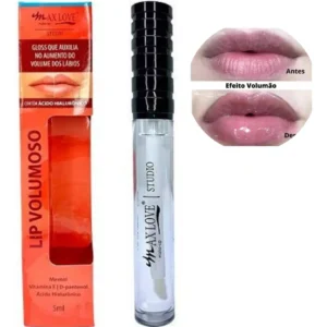 01 - Max Love gloss lip volumoso com ácido hialurônico cor incolor