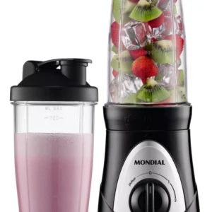 Liquidificador portátil Mondial Personal Blender DG-01 750 mL preto e prata com jarra de plástico 127V - Inclui 1 acessórios