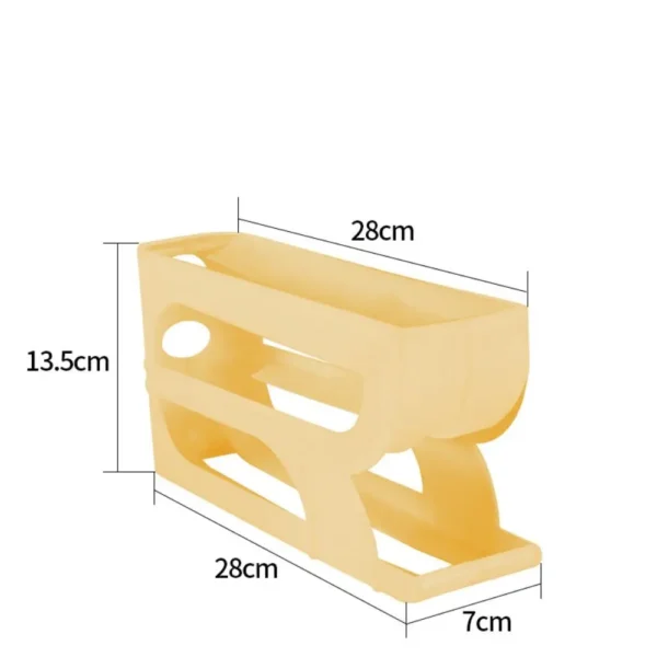 Suporte de Rolo de Ovos 3 Camadas / 4 Camadas automático novo Organizador de Ovos de Grande Capacidade e Economia de Espaço - Imagem 6