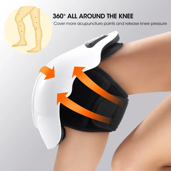 Massageador, suporte para joelho Massagem elétrica de pressão de ar no joelho, airbag, aquecimento, vibração, massagem nas pernas, compressa quente, joelheira. - Imagem 10