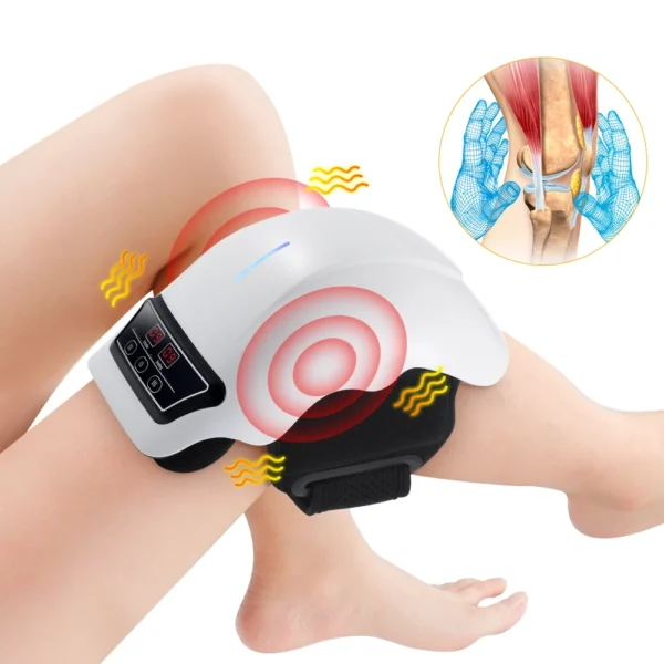 Massageador, suporte para joelho Massagem elétrica de pressão de ar no joelho, airbag, aquecimento, vibração, massagem nas pernas, compressa quente, joelheira. - Imagem 4