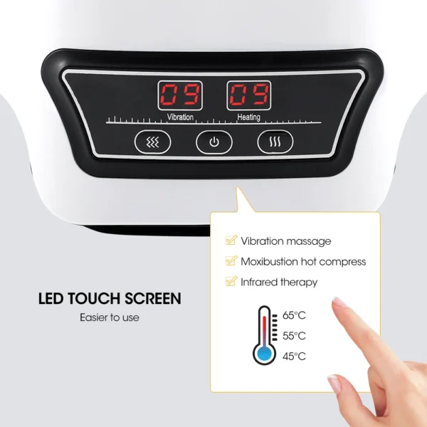 Massageador, suporte para joelho Massagem elétrica de pressão de ar no joelho, airbag, aquecimento, vibração, massagem nas pernas, compressa quente, joelheira. - Imagem 12