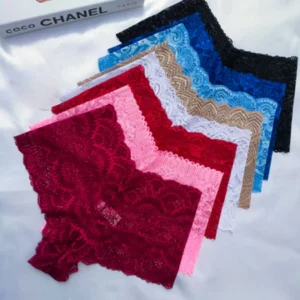 Kit 5 Calcinhas Caleçon Lingerie Tanga Shortinho Renda Feminino Calesson Sexy Lingerie