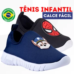 Tênis Infantil Menino Fácil Para Calçar Confortavel Macio Leve De Personagens Do 20 Ao 33